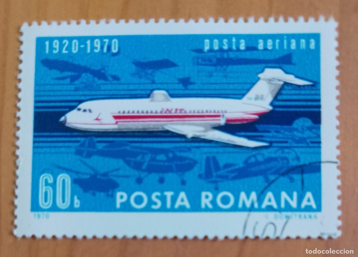 Sellos: RUMANIA - V/F 60 B - CORREO A&Eacute;REO - AVI&Oacute;N 1920-1970