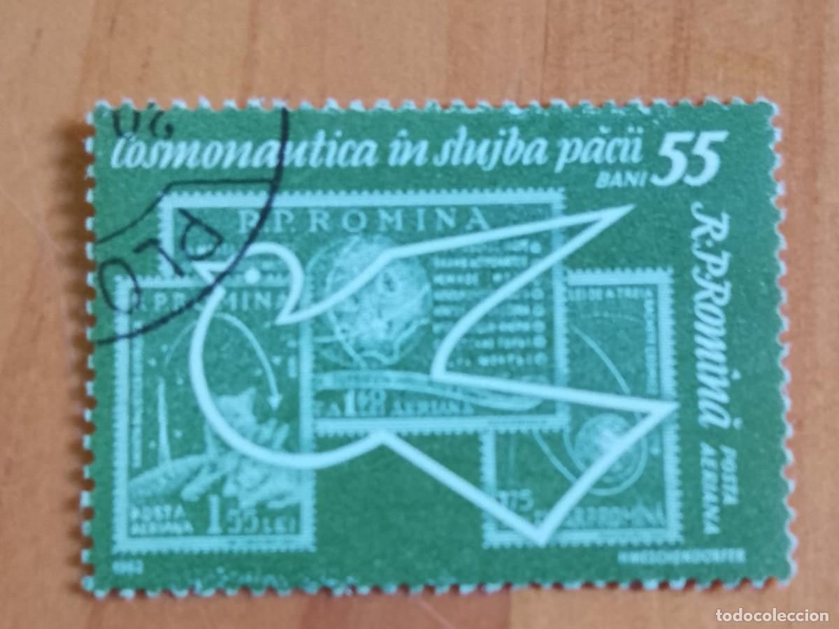 Sellos: RUMANIA - V/F 55 B - A&Ntilde;O 1972 - COSMONAUTICA AL SERVICIO DE LA PAZ - 50 A&Ntilde;OS 1922.1972