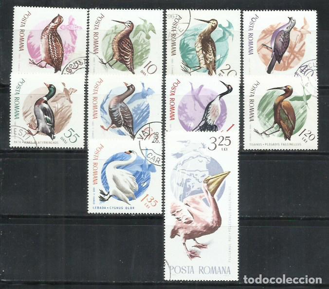 Sellos: R36J-RUMANIA SERIE COMPLETA AVES P&Aacute;JAROS 1965 N&ordm; 2145/2154 MUY BONITOS