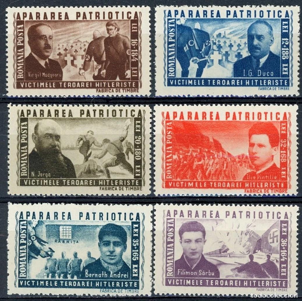 Sellos: Rumania 1945 Ivert 823/8 *** Pro Victimas del Terror Luteriano