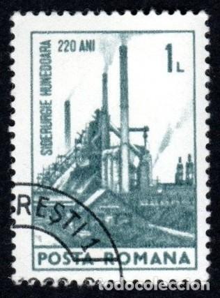 Sellos: Ruman&iacute;a. 220 Anv. De la Siderurgia. 1974. YT-2857. Nuevo. Matasello cortes&iacute;a.