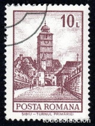 Sellos: Ruman&iacute;a. Torre de Sibiu. 1972. YT-2789. Nuevo matasello cortes&iacute;a.