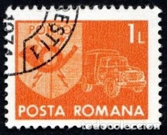 Sellos: Ruman&iacute;a. Tasa. Correos y Transporte. 1970. YT-138. Usado.