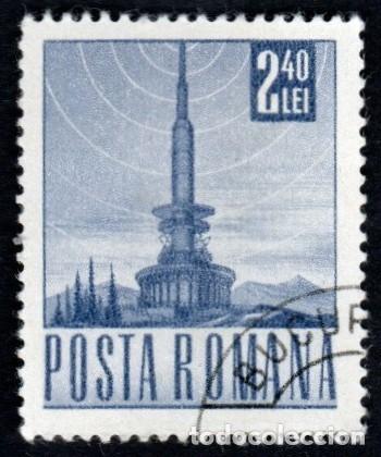 Sellos: Ruman&iacute;a. Torre TV. 1971. YT-2639. Usado