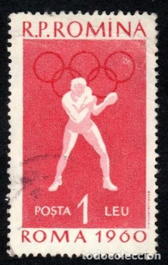Sellos: Ruman&iacute;a. Juegos Ol&iacute;mpicos en Roma. Boxeo. 1960. YT-1723. Usado