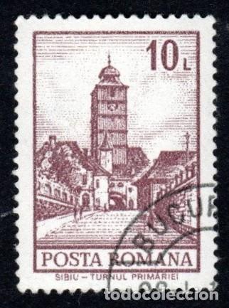 Sellos: Ruman&iacute;a. Torre de Sibiu. 1972. YT-2789. Nuevo matasello cortes&iacute;a.