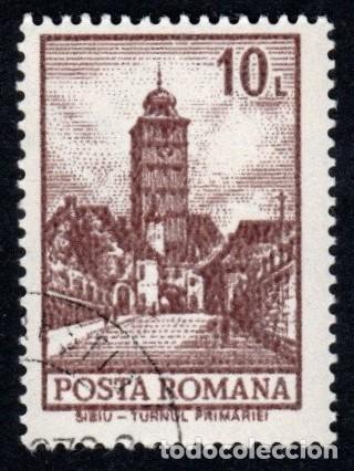 Sellos: Ruman&iacute;a. Torre de Sibiu. 1972. YT-2789. Nuevo matasello cortes&iacute;a.