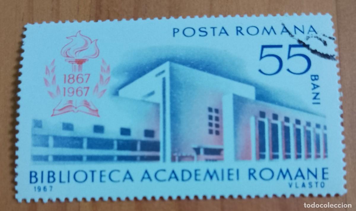 Sellos: RUMANIA - V/F 55 BANI - A&Ntilde;O 1867.1967 - CENTENARIO DE LA ACADEMIA RUMANA - VER DESCRIPCI&Oacute;N.
