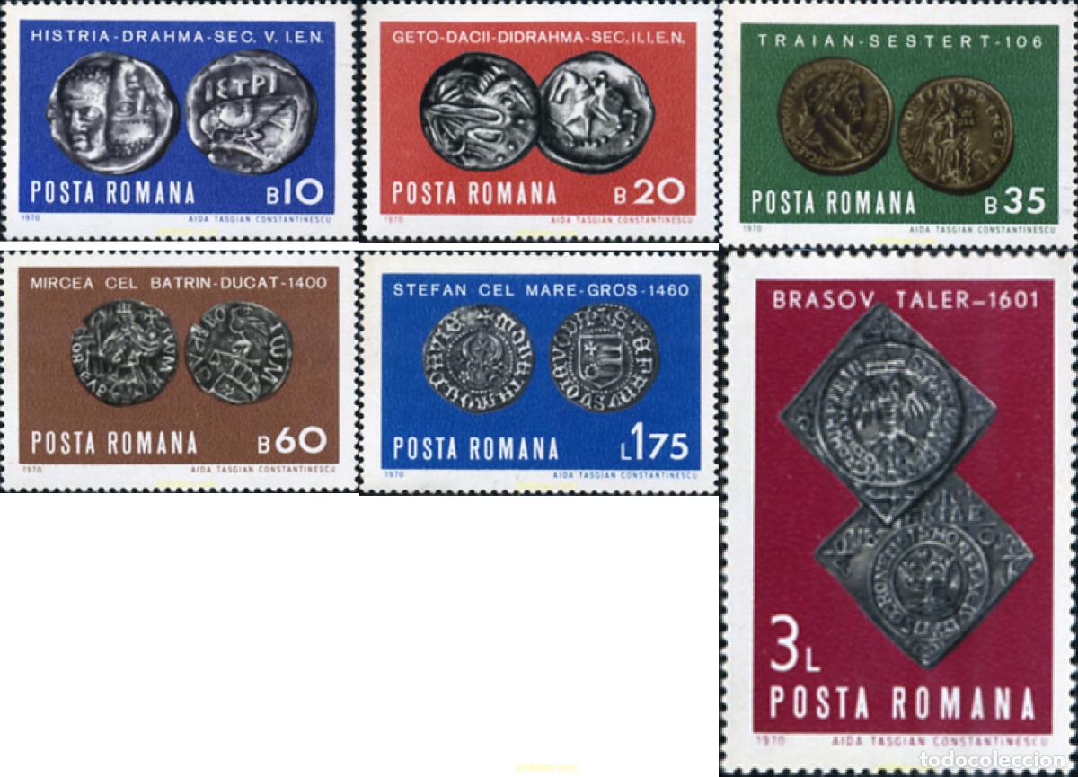 Sellos: 168566 MNH RUMANIA 1970 MONEDAS
