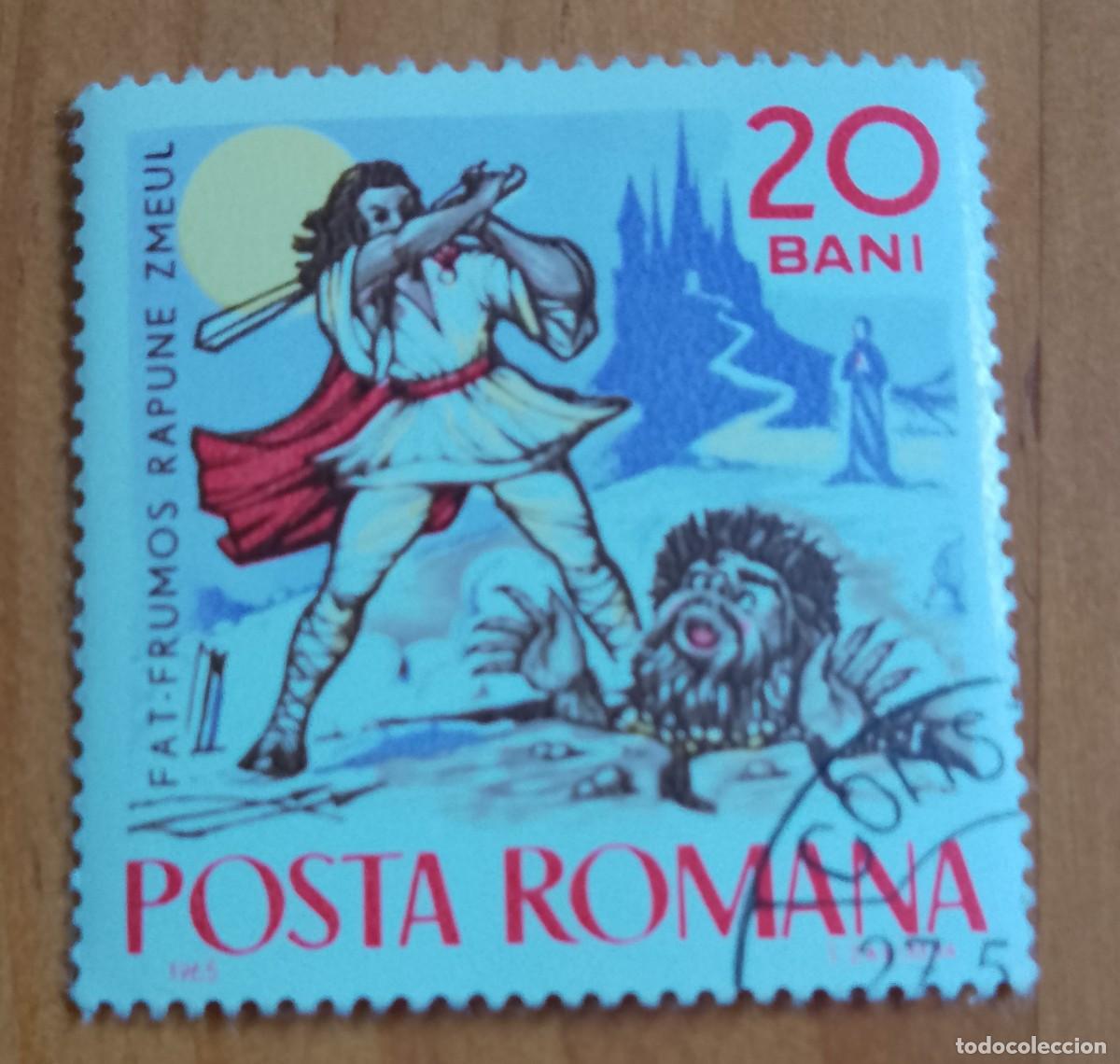 Sellos: RUMANIA - V/F 20 BANI - A&Ntilde;O 1965 - FAT-FRUMOS DERROTA A ZULEUL - VER DESCRIPCI&Oacute;N