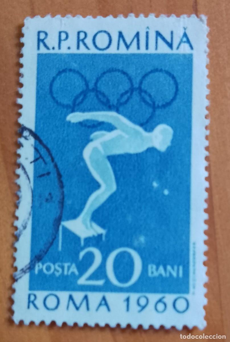 Sellos: RUMANIA - 29 BANI - A&Ntilde;O JUEGOS OL&Iacute;MPICOS DE ROMA 1960 - VER DESCRIPCI&Oacute;N