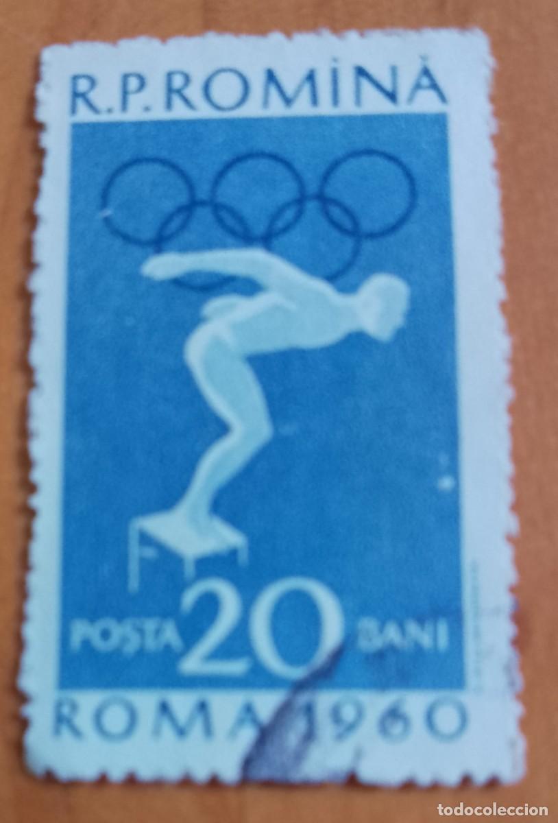 Sellos: RUMANIA - 29 BANI - A&Ntilde;O JUEGOS OL&Iacute;MPICOS DE ROMA 1960 - VER DESCRIPCI&Oacute;N