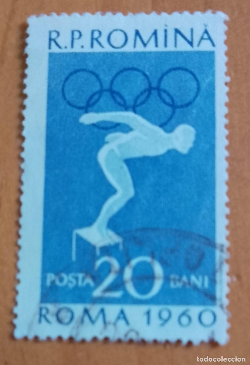 Sellos: RUMANIA - 29 BANI - A&Ntilde;O JUEGOS OL&Iacute;MPICOS DE ROMA 1960 - VER DESCRIPCI&Oacute;N