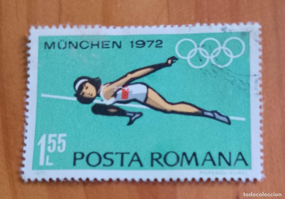 Sellos: RUMANIA - 1,55 l - JUEGOS OL&Iacute;MPICOS DE MUNICH 1972 - VER DESCRIPCI&Oacute;N