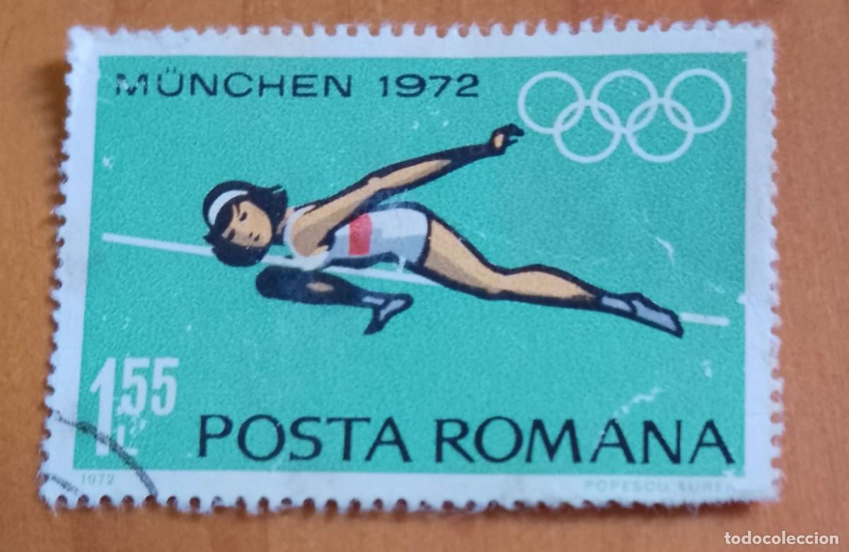 Sellos: RUMANIA - 1,55 l - JUEGOS OL&Iacute;MPICOS DE MUNICH 1972 - VER DESCRIPCI&Oacute;N