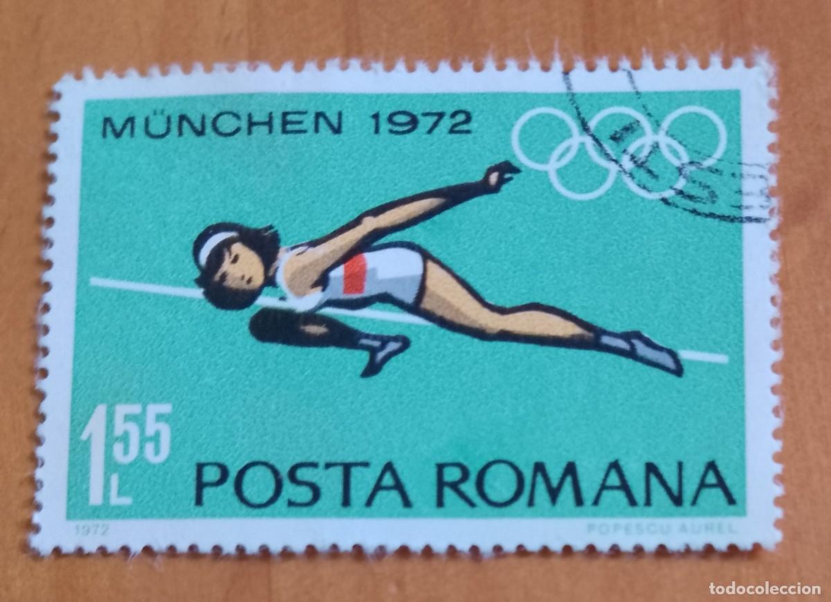 Sellos: RUMANIA - 1,55 l - JUEGOS OL&Iacute;MPICOS DE MUNICH 1972 - VER DESCRIPCI&Oacute;N