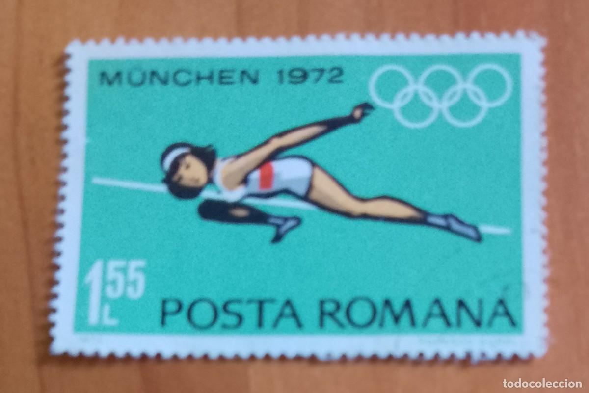Sellos: RUMANIA - 1,55 l - JUEGOS OL&Iacute;MPICOS DE MUNICH 1972 - VER DESCRIPCI&Oacute;N