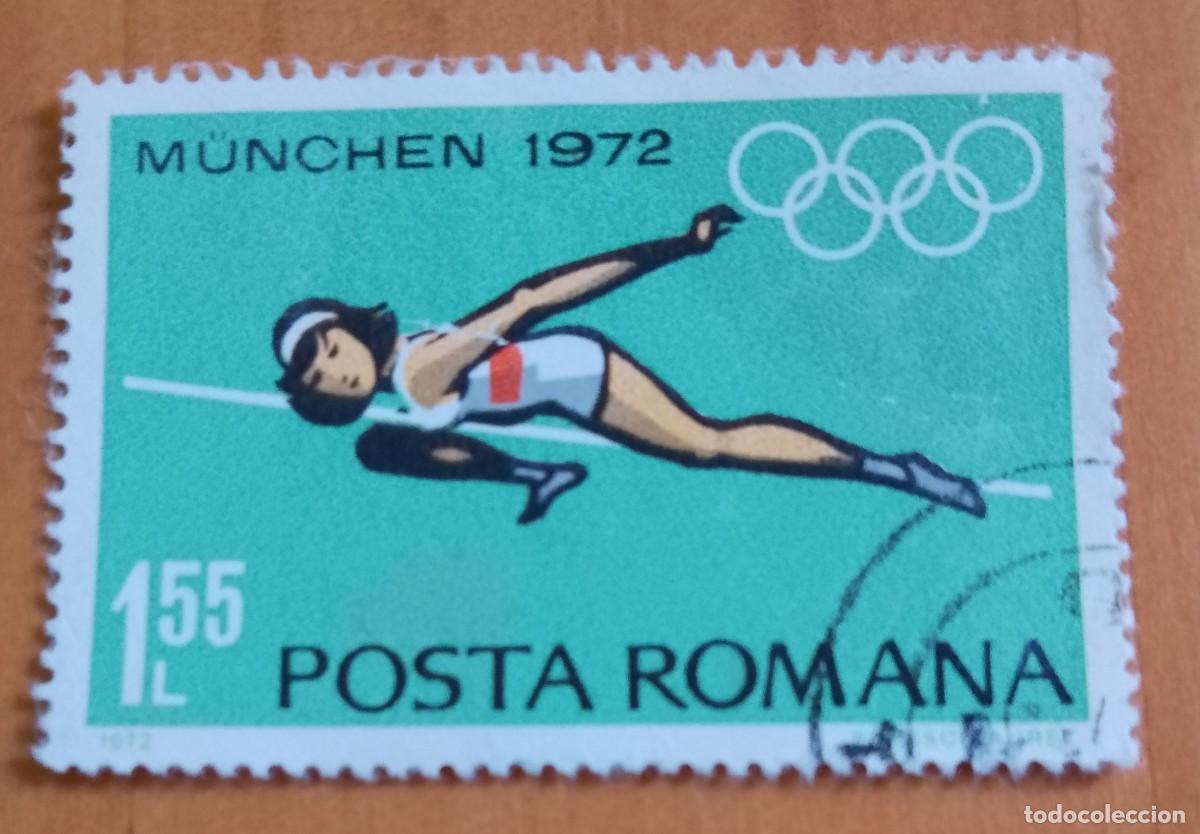 Sellos: RUMANIA - 1,55 l - JUEGOS OL&Iacute;MPICOS DE MUNICH 1972 - VER DESCRIPCI&Oacute;N