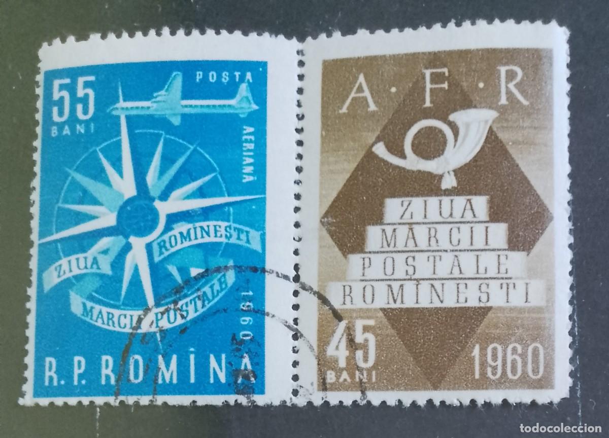 Sellos: RUMANIA - 55 Y 45 B - A&Ntilde;O 1960 - D&Iacute;A DEL SELLO RUMANO - VER DESCRIPCI&Oacute;N.