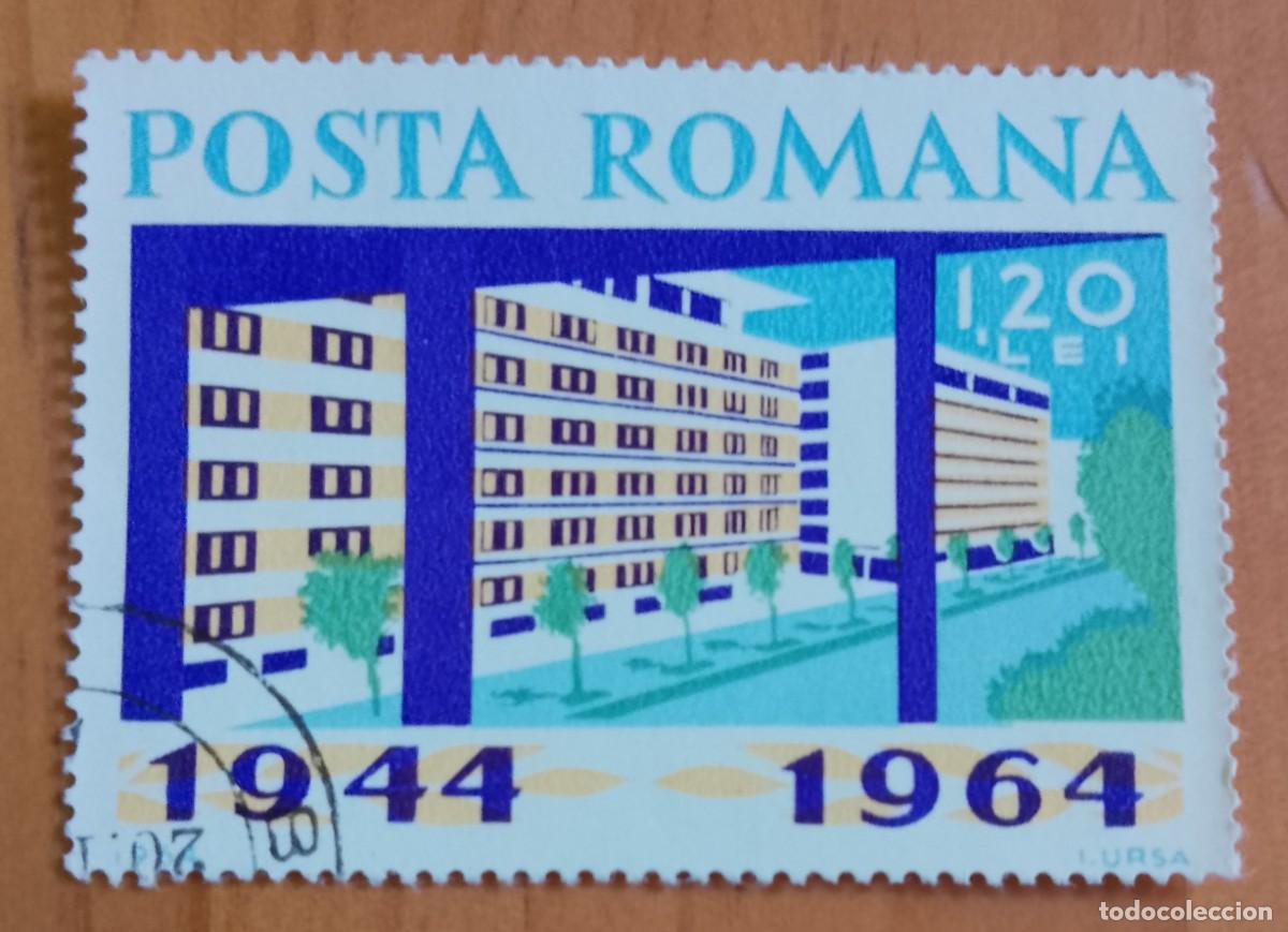 Sellos: RUMANIA - 1,20 LEI - EDIFICIO, ARQUITECTURA, AVENIDA, VIVIENDAS - 1944-1964 - VER DESCRIPCI&Oacute;N.