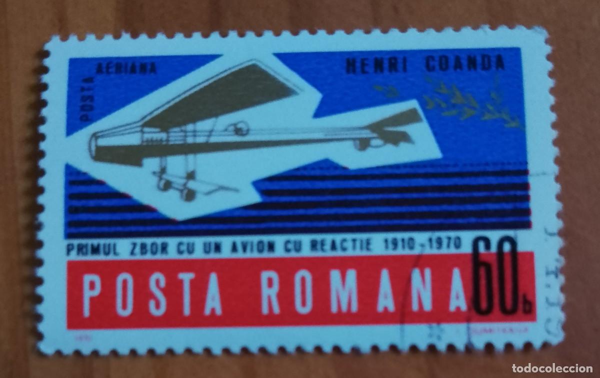 Sellos: RUMANIA - 60 b - A&Ntilde;O 1970 - CORREO A&Eacute;REO -HENRI COANDA, PIONERO VOLADOR - VER DESCRIPCI&Oacute;N.
