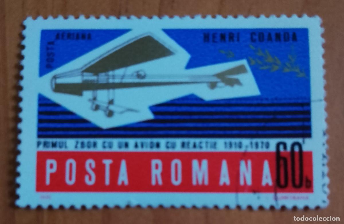 Sellos: RUMANIA - 60 b - A&Ntilde;O 1970 - CORREO A&Eacute;REO -HENRI COANDA, PIONERO VOLADOR - VER DESCRIPCI&Oacute;N.