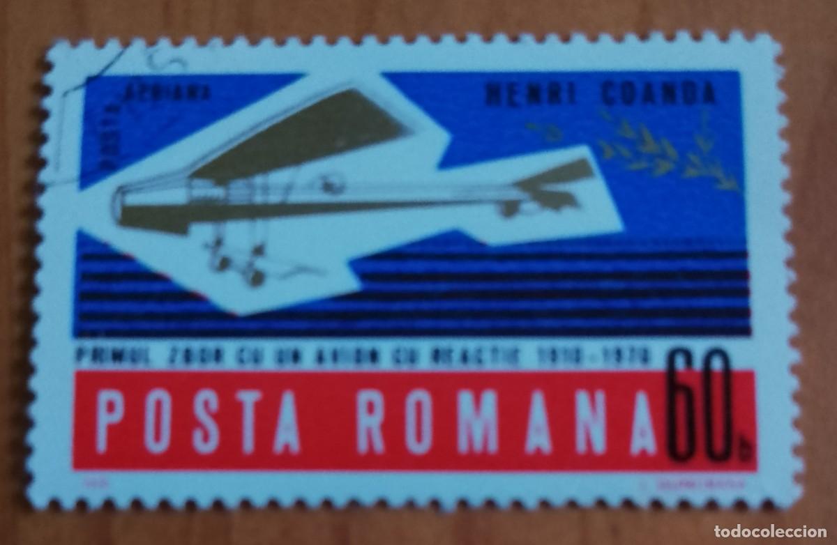 Sellos: RUMANIA - 60 b - A&Ntilde;O 1970 - CORREO A&Eacute;REO -HENRI COANDA, PIONERO VOLADOR - VER DESCRIPCI&Oacute;N.