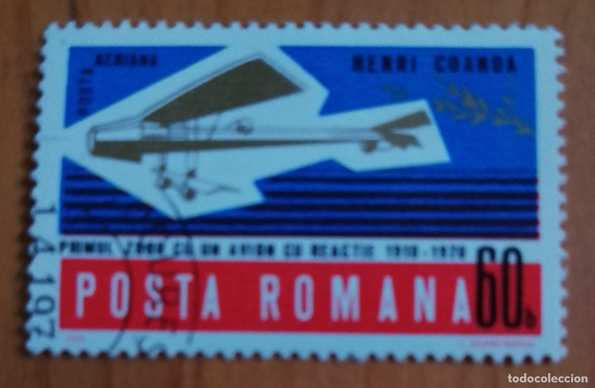 Sellos: RUMANIA - 60 b - A&Ntilde;O 1970 - CORREO A&Eacute;REO -HENRI COANDA, PIONERO VOLADOR - VER DESCRIPCI&Oacute;N.