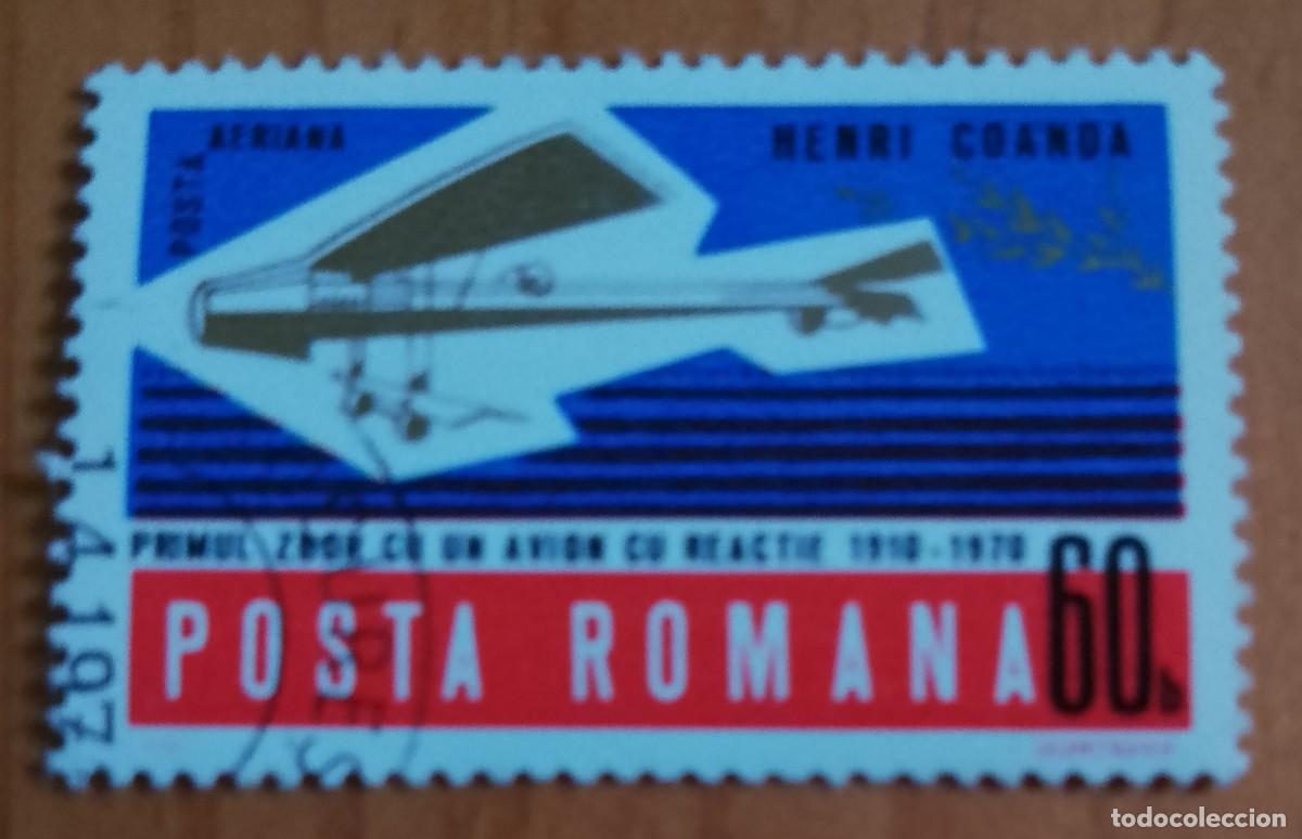 Sellos: RUMANIA - 60 b - A&Ntilde;O 1970 - CORREO A&Eacute;REO -HENRI COANDA, PIONERO VOLADOR - VER DESCRIPCI&Oacute;N.