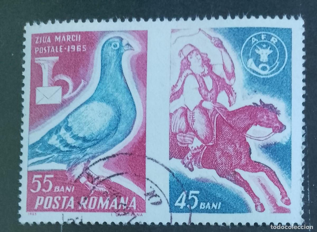 Sellos: RUMANIA - 55 Y 45 BANI - A&Ntilde;O 1965 - AFR, ASOCIACI&Oacute;N FILAT&Eacute;LICA DE RUMANIA - VER DESCRIPCI&Oacute;N.