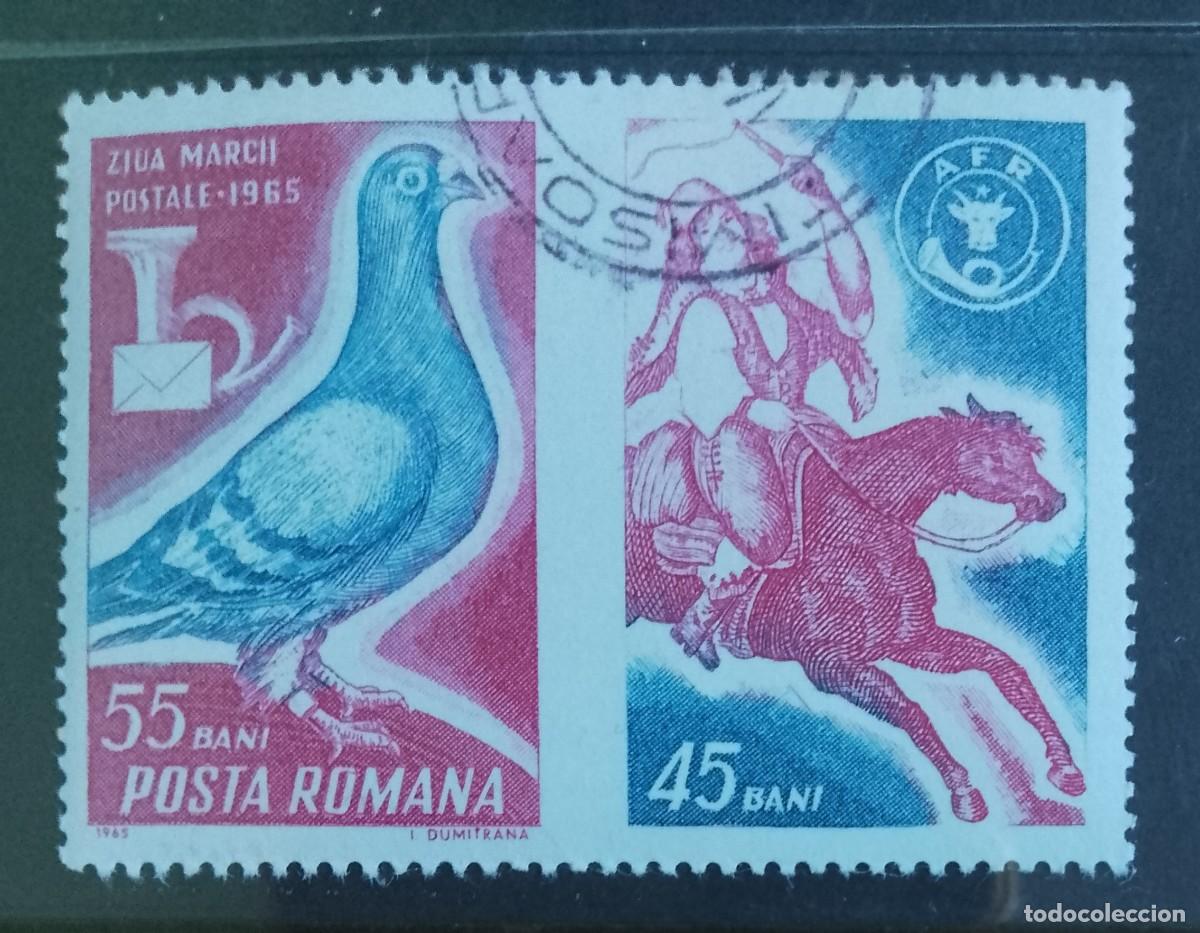 Sellos: RUMANIA - 55 Y 45 BANI - A&Ntilde;O 1965 - AFR, ASOCIACI&Oacute;N FILAT&Eacute;LICA DE RUMANIA - VER DESCRIPCI&Oacute;N.