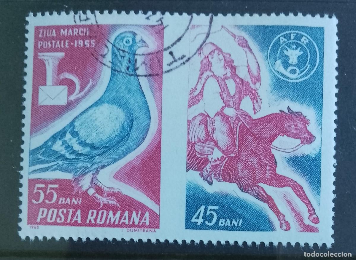 Sellos: RUMANIA - 55 Y 45 BANI - A&Ntilde;O 1965 - AFR, ASOCIACI&Oacute;N FILAT&Eacute;LICA DE RUMANIA - VER DESCRIPCI&Oacute;N.