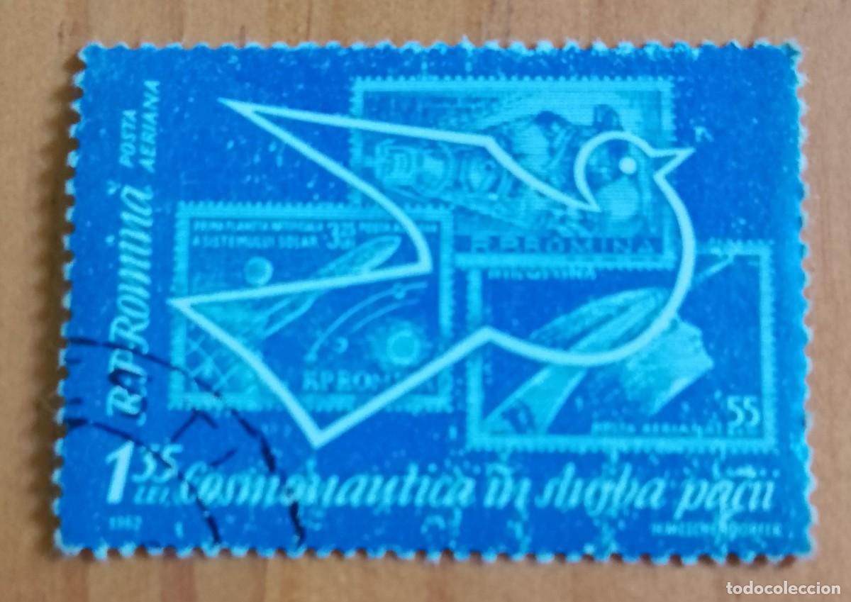 Sellos: RUMANIA - 1,35 LEI - A&Ntilde;O 1962 - LOS COSMONA&Uacute;TICOS AL SERVICIO DE LA PAZ, 1922.1972 -VER DESCRIPCI&Oacute;N.