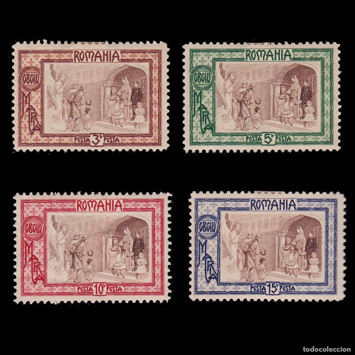 Sellos: ROMANIA. 1907.SEMIPOSTAL. NOS SCOTT B17-B20 MH + GIFT