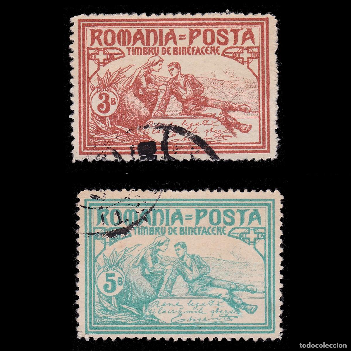 Sellos: ROMANIA. 1906. SEMI-POSTAL STAMPs. SCOTT B9-B10 USED + GIFT