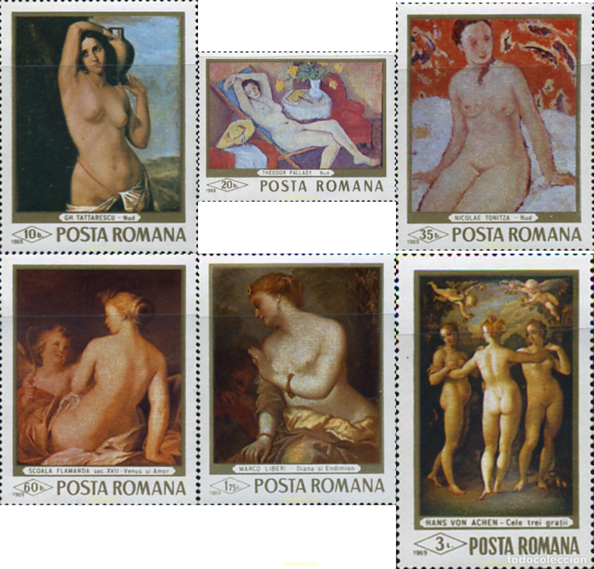 Sellos: 168444 MNH RUMANIA 1969 DESNUDOS CELEBRES