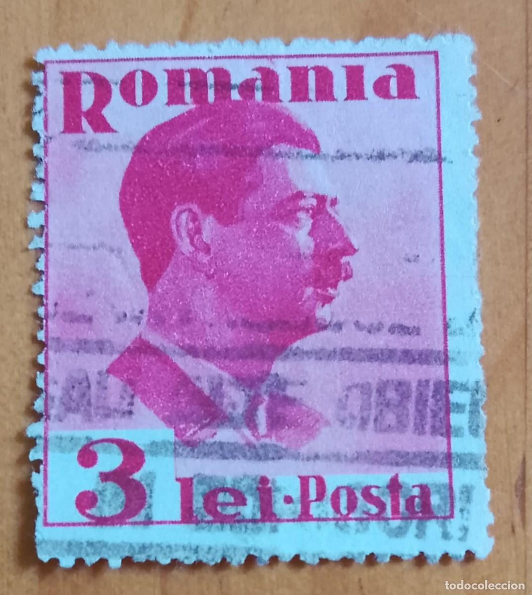 Sellos: RUMANIA - V/F 3 LEI - A&Ntilde;O 1935, REY CAROL II - VER DESCRIPCI&Oacute;N