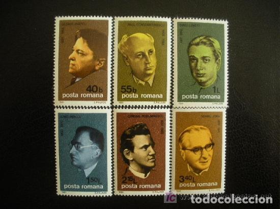Sellos: Rumania 1981 Ivert 3349/54 *** Compositores y M&uacute;sicos Rumanos - M&uacute;sica