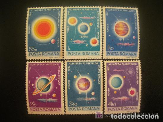 Sellos: Rumania 1981 Aereo Ivert 269/74 *** Alineaci&oacute;n Extrana de los Planetas en 1982 - Espacio