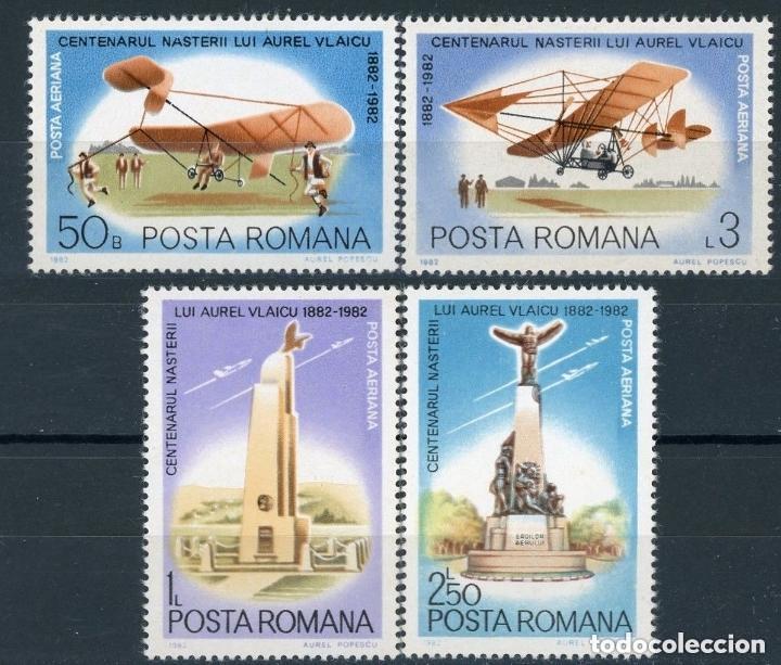 Sellos: Rumania 1982 Aereo Ivert 283/6 *** 100&ordm; Aniversario del Nacimiento de Aurel Vlaicu - Aviones