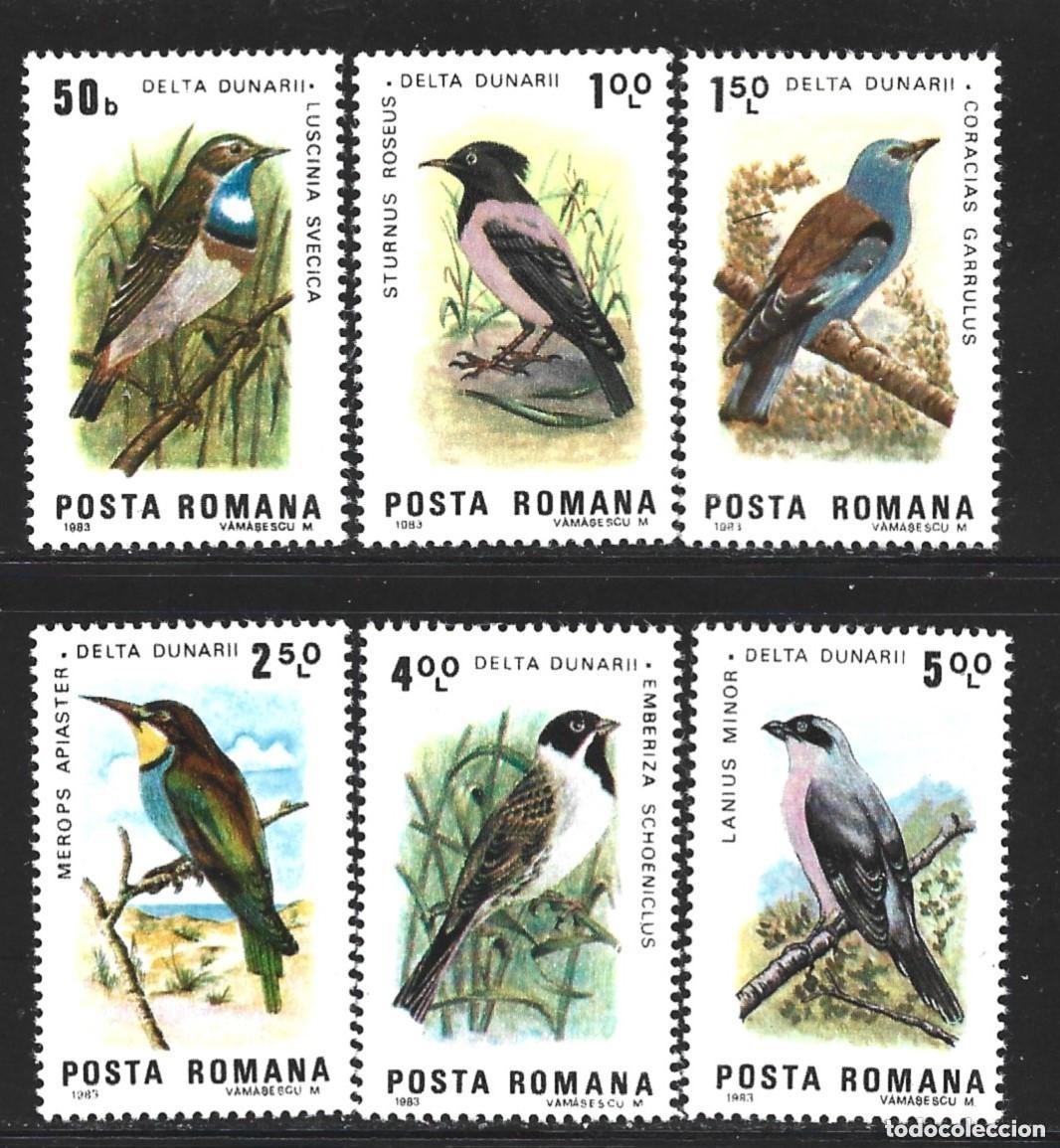 Sellos: Rumania 1983 Ivert 3450/5 *** Fauna - Pajaros Diversos - Aves