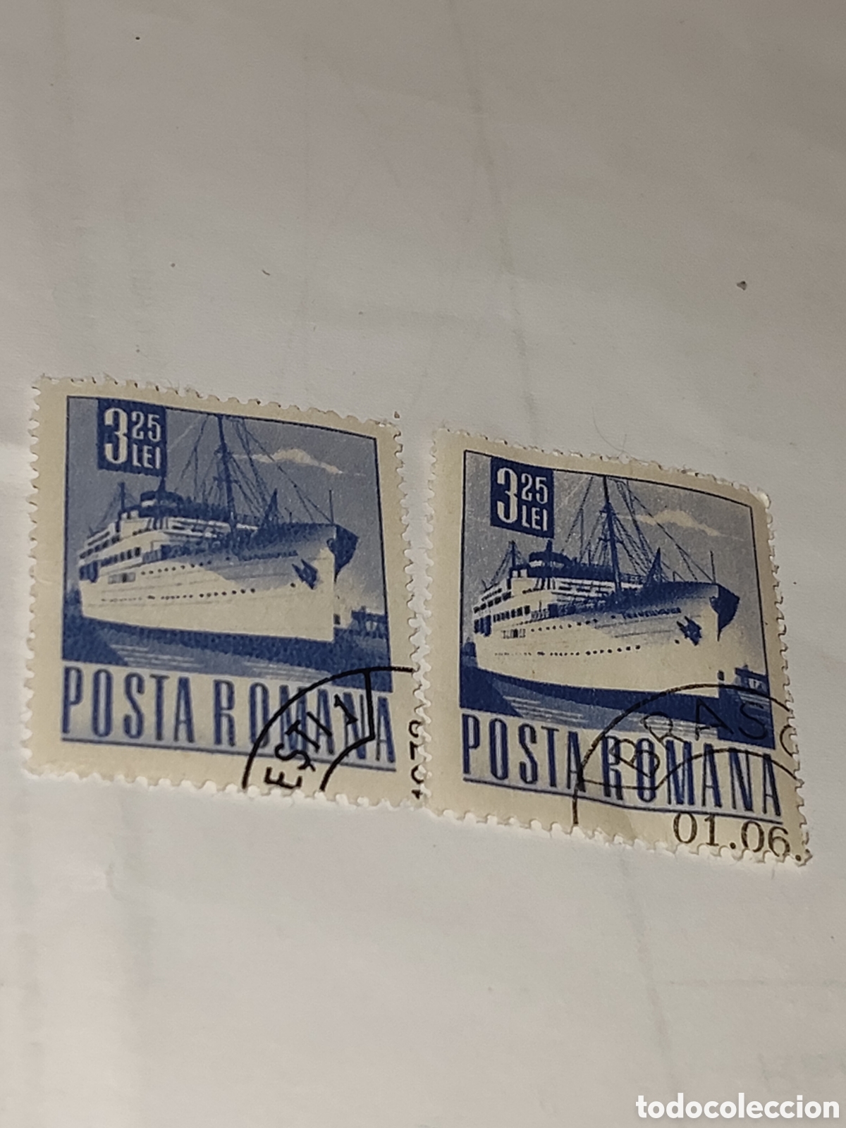 Sellos: 2 sellos de Ruman&iacute;a buque de pasajeros Transylvania 1960