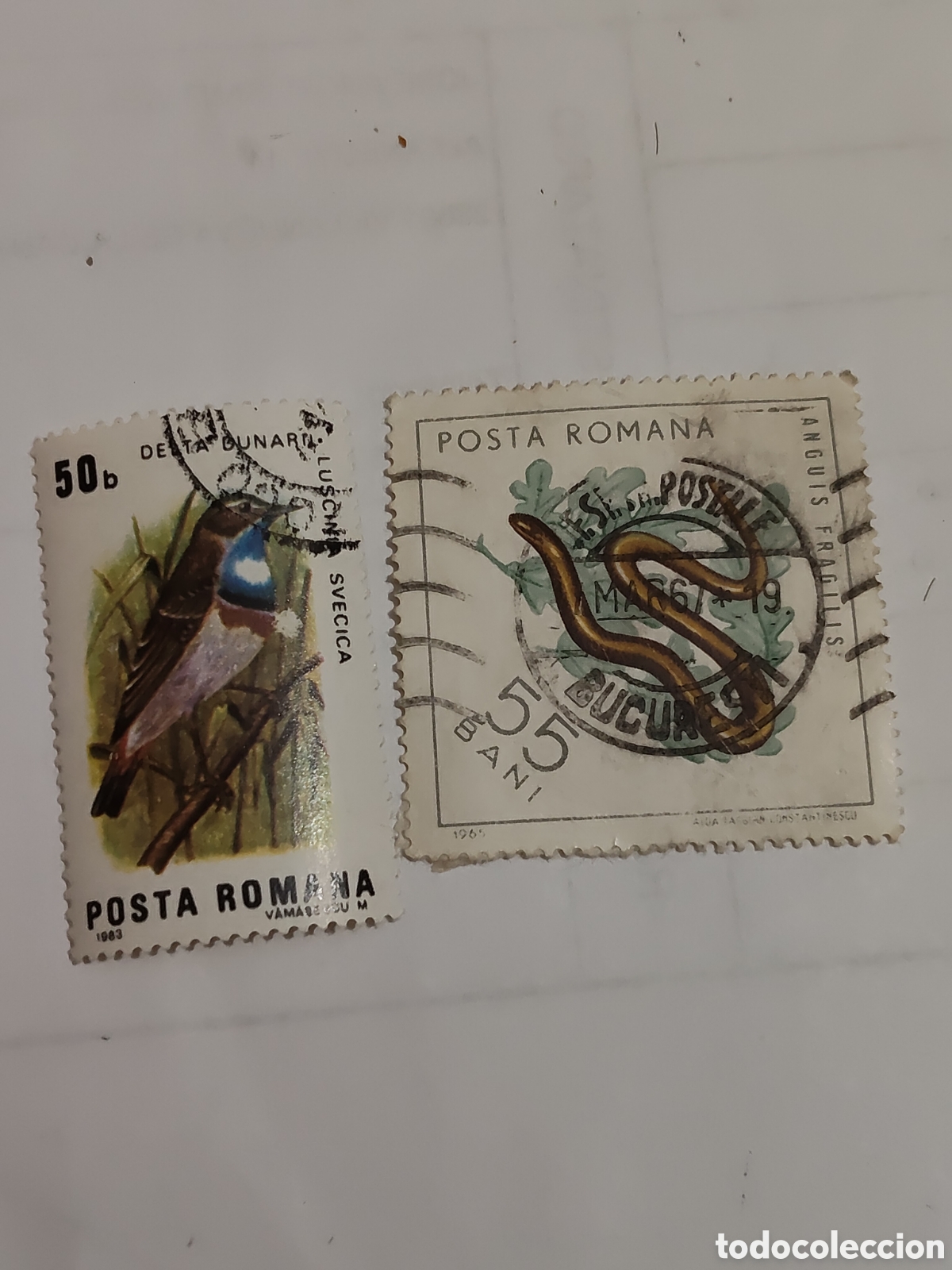 Selos: 2 sellos de Ruman&iacute;a fauna