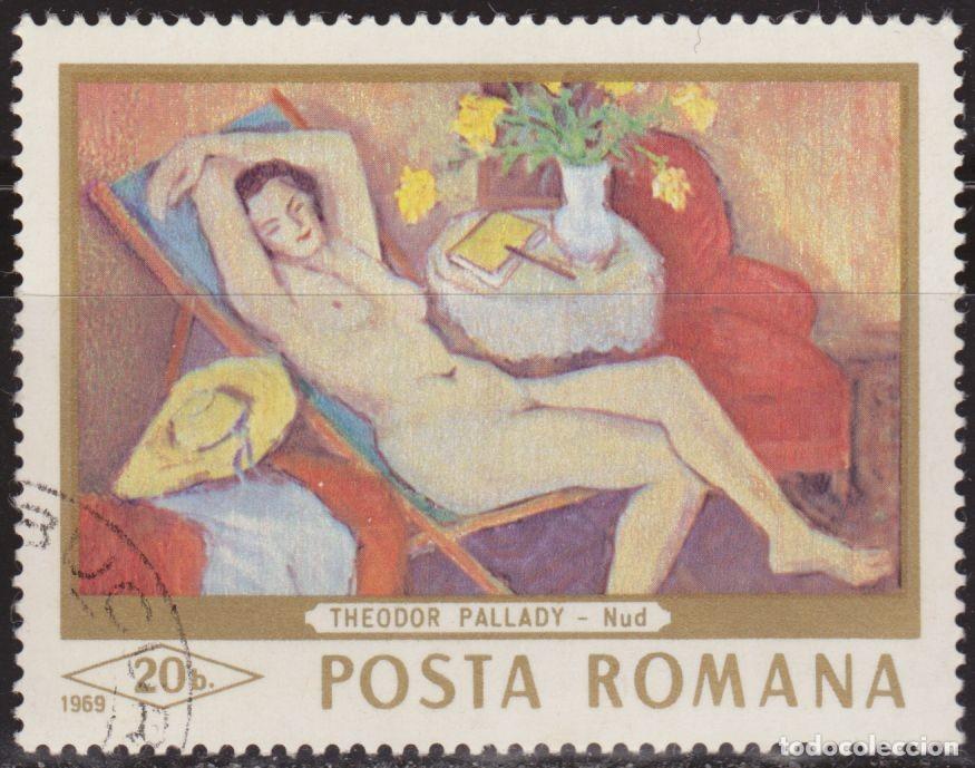 Selos: Rumania 1970 Scott 2089 Sello * Pinturas Desnudo Mujer Reclinada de Thodor Pallady 20B Romania Stamp