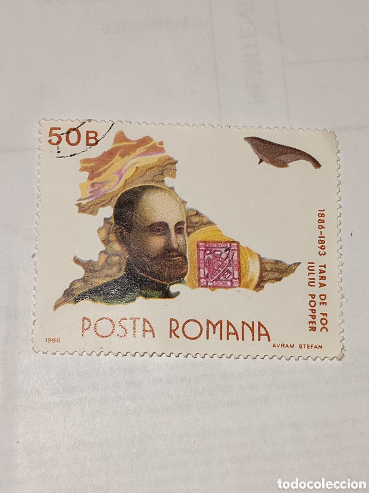 Sellos: Sello de Ruman&iacute;a investigadores polacos en zonas polares 1986