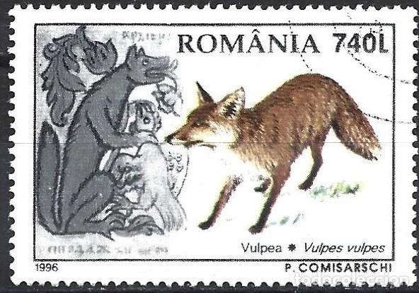 Sellos: Rumania 1996 - Mi 5211 - YT 4351 - Fauna : Zorro