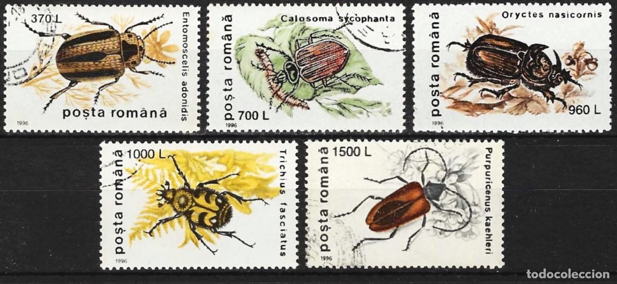 Sellos: Rumania 1996 - Mi 5167... - YT 4316... - Insectos