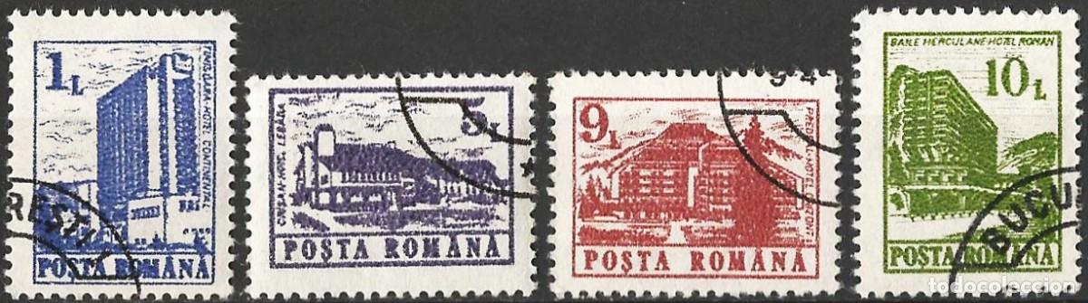 Francobolli: Ruman&iacute;a 1991 - Mi 4667 a 4770 - YT 3953 a 3956 - Hoteles