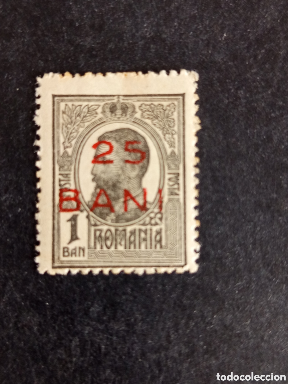 Sellos: Ruman&iacute;a, 1918. Rey Carlos I. Sobrecarga nuevo valor. Yv 258. Pedido m&iacute;nimo 3 &euro;. Ver fotos