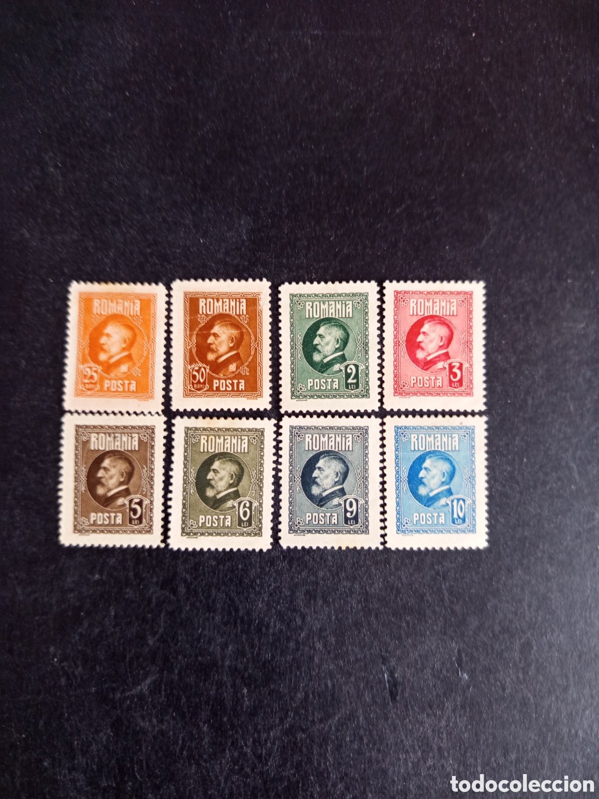Sellos: Ruman&iacute;a, 1926. 60 Aniversario del Rey Fernando. Yv. 310/1; 312/8. Pedido m&iacute;nimo 3 &euro;. Ver fotos